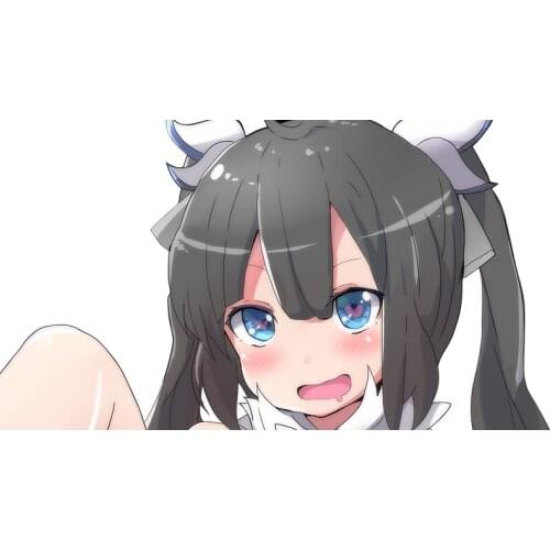 Personality DanMachi-Hestia VAN Decal Anime Windshield Cartoon Windshield Trunk VAN Refrigerator Car Stickers Apply To Car Door