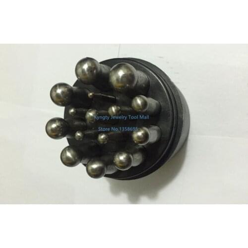 Free Shipping Jewelry Making Tools Dapping Block Set 17 pcs Jewelers Dapping Punches