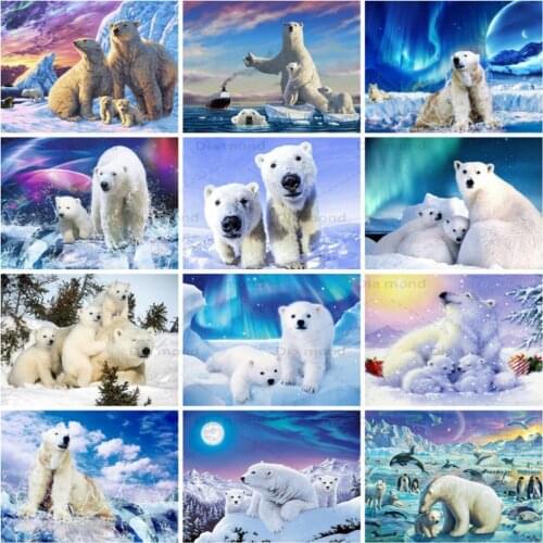 Full Square/Round Diamond Painting Bear DIY 5D Diamond Mosaic Animal Cross Stitch Diamond Embroidery Home Decor Handmade Gift