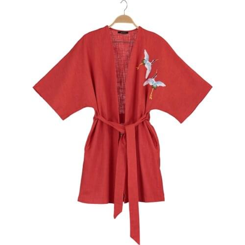Trendyol Embroidered Kimono & Kaftan TWOSS21KM0119