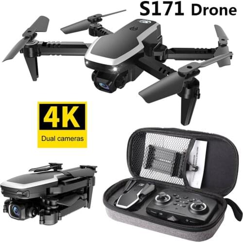 S171 Pro Mini Drone Six-axis Gyroscope RC Helicopter With 4K WIFI HD Dual Camera Altitude Hold Coreless Motor Folding Dron Gift