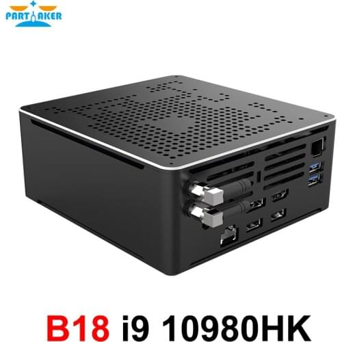 10Th Gen Mini PC Intel Core i9 10980HK 8 Core 16 Threads 5.3GHz Desktop Computer 2*M.2 NVMe SSD Win10 Pro 4K HTPC HDMI DP WiFi