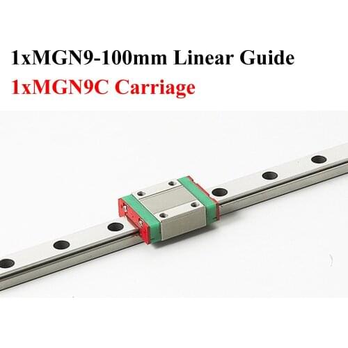 MR9 9mm Mini Linear Guide Length 100mm MGN9 Linear Motion Rail With MGN9C Linear Block Cnc