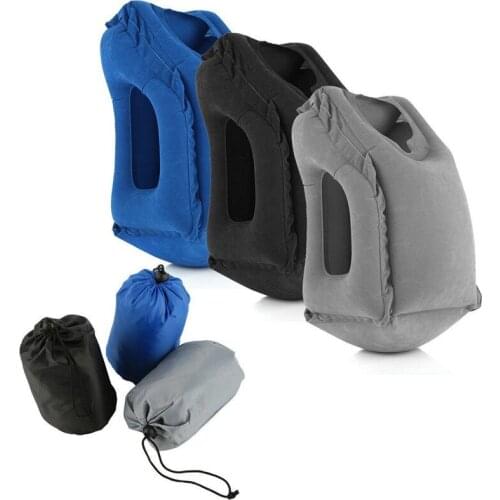 XC USHIO Inflatable Travel Sleeping Bag Cushion Neck Pillow Portable for Men Women Outdoor Airplane Flight Train Sleeping Easy