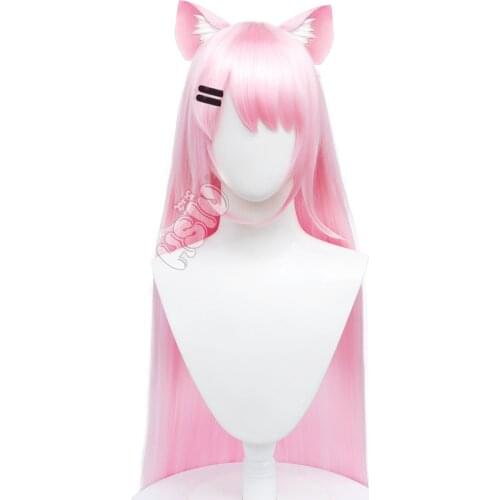 Nekonogi Bell cosplay wig ViViD Cosplay HSIU Light pink long hair+Free brand wig Cap