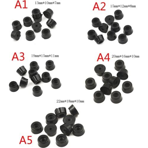 10pc Black Anti slip furniture legs Feet Speaker Cabinet bed Table Box Conical rubber shock pad floor protector Furniture Part