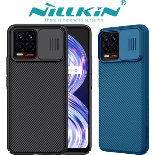 Nillkin Black Hard PC Shockproof Phone Case For Realme8 8Pro Protective Casing Back Cover Blue Camera Protection
