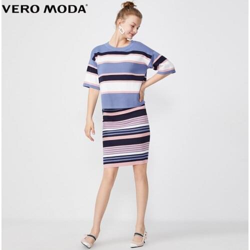 Vero Moda Womens Color Matching Slim Stretch Knitted Skirt | 31931J502
