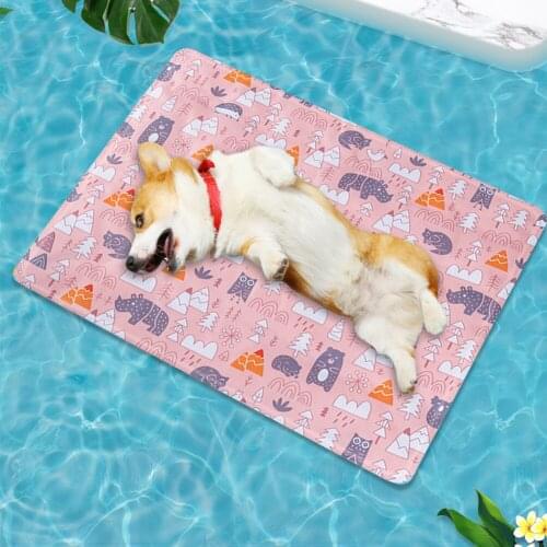 Summer Dog Bed Cooling Mat Reusable Diaper Waterproof Washable Reusable Training Pad Dog Car Seat Cover Dog Pet Diaper Dog Mat