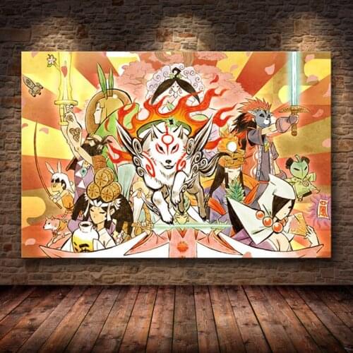 Okami HD Wall Art Canvas Poster And Print Canvas Painting Decorative Picture For Bedroom Home Decor art posters and prints