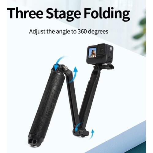 TELESIN Waterproof Selfie Stick Floating Hand Grip + 3-Way Grip Arm Monopod Pole Tripod for GoPro 9 Xiao YI SJCAM Osmo Action