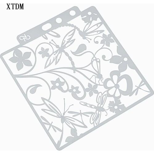 Butterfly bush plastic mold shield DIY cake scrapbook stencils hollow Embellishments printing lace ruler Valentines Day