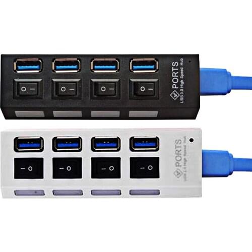 Portable Micro USB HUB 3.0 Super Speed 5Gbps 4 Ports Mini USB 3.0 HUB With Separete Switch Computer Cable USB Splitter Adapter