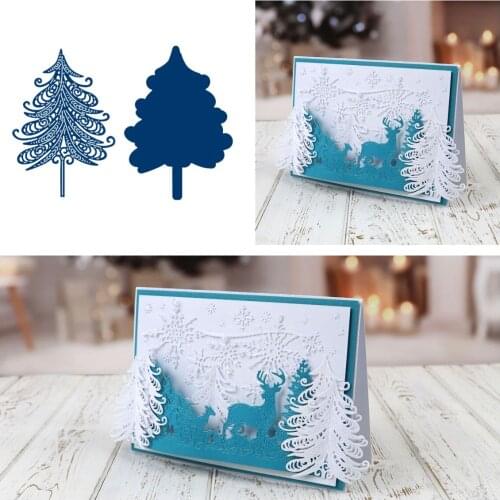 Christmas theme Christmas tree Cutting Dies Scrapbook Dariy Decoration Stencil Embossing Template DIY Greeting Card Handmade