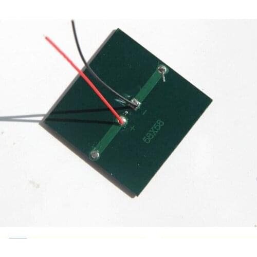 BUHESHUI Mini 0.42W 2V Solar Panel+Wire/Cable Polycrystalline 58*58mm Solar Panel Charger For 1.2V Battery Light Study 100pcs