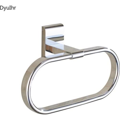Modern minimalist copper towel ring oval ring bathroom toilet towel hanging rod hotel home DyuIhr