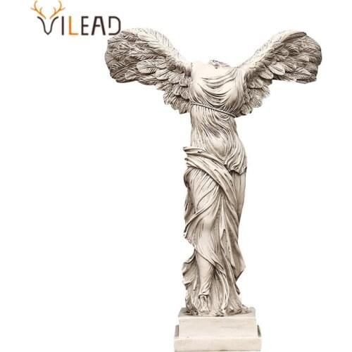 VILEAD 16cm 25cm 40cm Resin Victory Goddess Statue Sculpture Crafts Ornaments Model Character Figurines Vintage Home Decoration