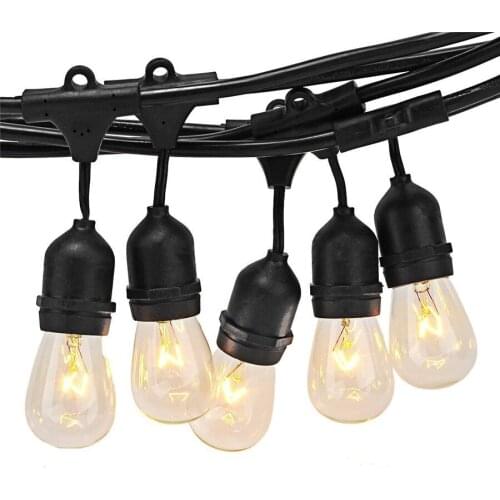 Thrisdar 10M/15M Garland Lamp S14 11W Bulbs For Ooutdoor String Lights Retro Edison Filament Bulb Garden Christmas Lights