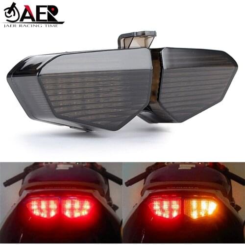JAER Motorcycle Tail Light Integrated Turn Signals Brake Lights for Yamaha YZF R6 R6S XTZ 1200 Motorbike Tail Turn Flasher Lamp