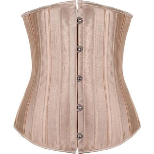 Plus Size Corset Waist Cincher Steel Boned Underbust Bustier Lace Up Corsets Plus Size Sexy Lingerie Body Shaper Slimming Belt