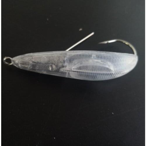 10pcs Unpainted fishing lure blank VIB bait 80MM 17.2G lure body E199 free eyes