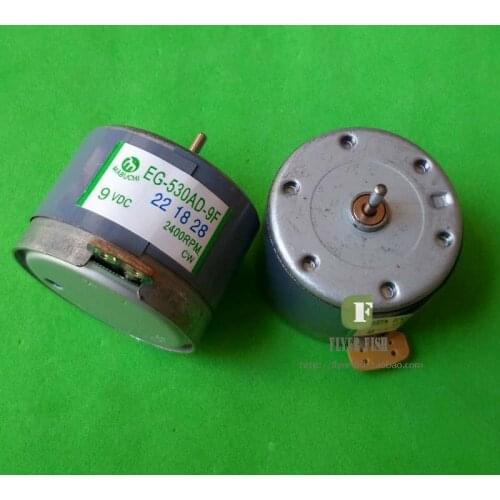 2PCS/LOT New For MABUCHI EG-530AD-9F DC 9V CW 2400RPM Moteur EG530AD9F CD VCD DVD Spindle Motor EG 530AD 9F