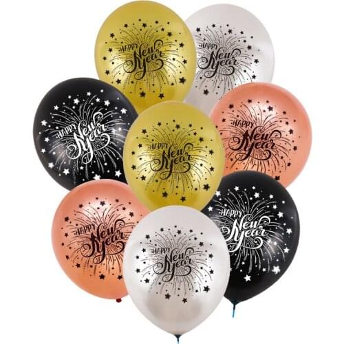 2020 Happy New Year Printed New Years shopping malls decorated with balloons