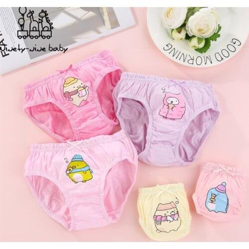 5pcs/set Baby Panties Girls Cotton Underpants Adorable Cartoon Print Briefs for Kids Soft Breathable Underwear Childs Clothes