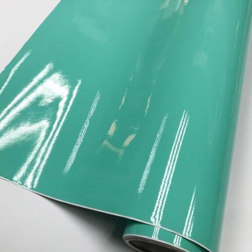 50cm*/152/200/300/600cm Glossy tiffany blue Vinyl Film Gloss vinyl Car Boat Trucks Computer Phone Gloss Wrap Adhesive Air Bubble