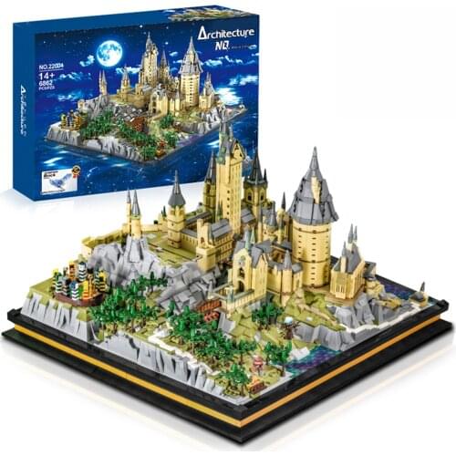 6862Pcs Modern Street View Film Famous Building Large Castle Building Bricks Small Particle DIY Building Block Model For Child