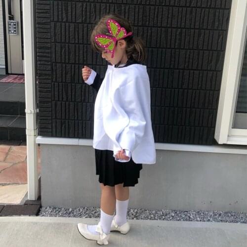 Anime Demon Slayer children Cosplay Costume Kimetsu no Yaiba Kanao Tsuyuri Kanawo Kimono Outfit Women Halloween Costumes Kids
