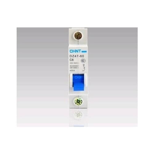 Free Shipping circuit breaker DZ47-60 C6 1P 6A Electric shock protection domestic C type small air switch unipolar