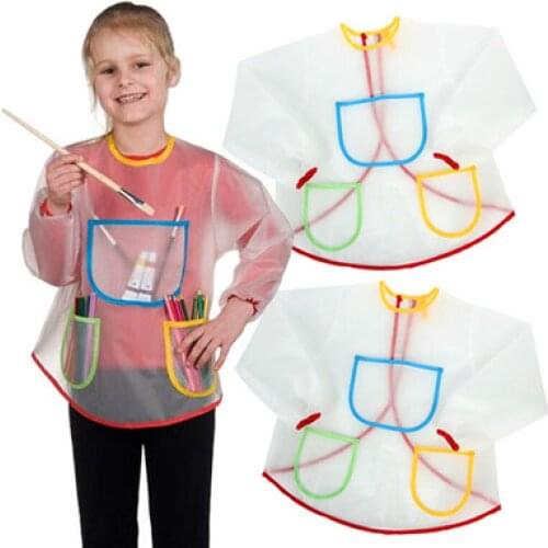 Kindergarten painting clothes childrens waterproof and dirty art gowns baby anti-wearing clothes rice clothes aprons