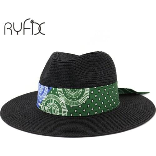 Adult leisure outdoor holiday beach hat wide-brimmed polka dot ribbon hat beach visor hat travel hat HA138