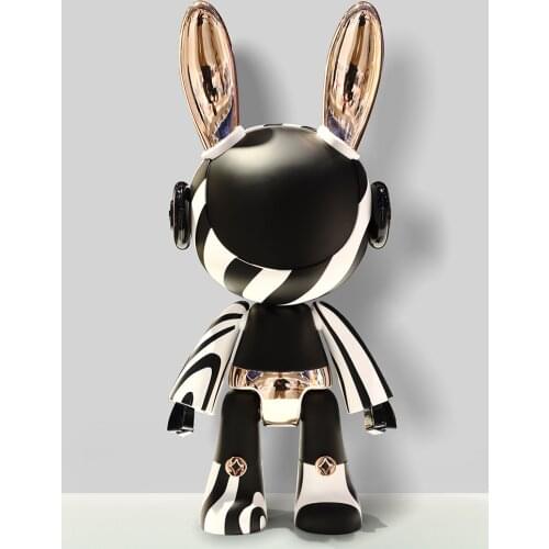 Home Decor ABS Statue Tabletop Ornaments Cartoon Rabbit Doll Living Room Sculpture Office Modern Luxury High-End Decoration