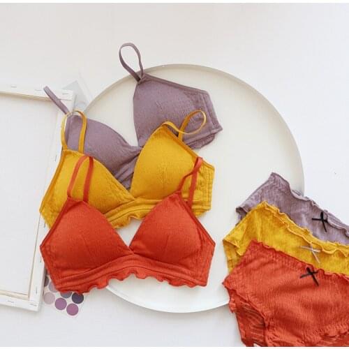 2020 Wrinkled French Bra Spring bras women sexy bralette seamless bras women lingerie back to school Girlish underwear Y66223