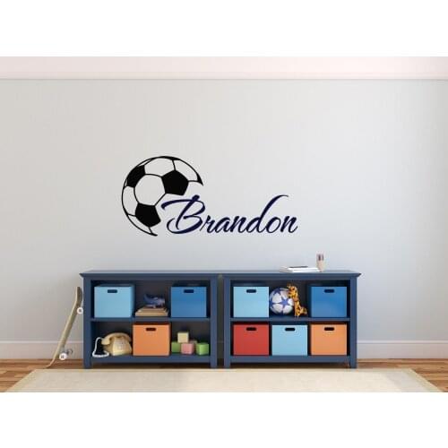 Football custom name decals boy name decals personalized sports wall decals home bedroom boys teen room art decoration diy41