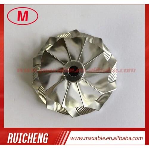 GT15-25 37.75/52.00mm 10+0 blades turbocharger billet/milling/aluminum 2618 compressor wheel
