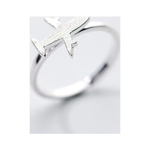 Airplane Plane Ring 100% REAL.925 Sterling Silver fINE jEWELRY GTLJ1286