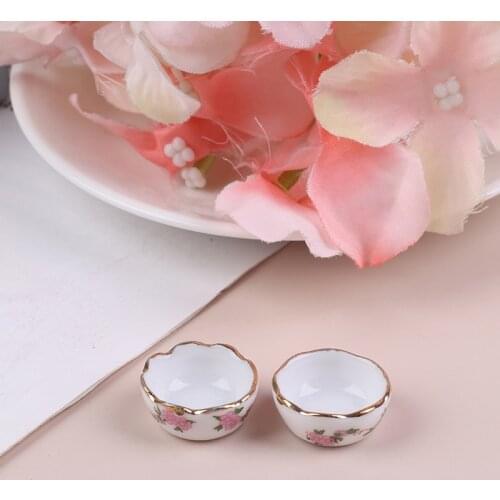 Mini Vintage Dessert plate DIY Miniatures For Dollhouses 1:12 Miniature Furniture