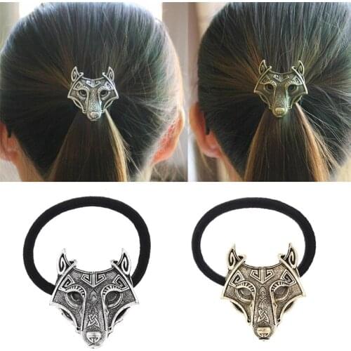 Fashion Jewelry North Vikings Wolf Hair Bands Celtic Style Elastic Tribal Women
