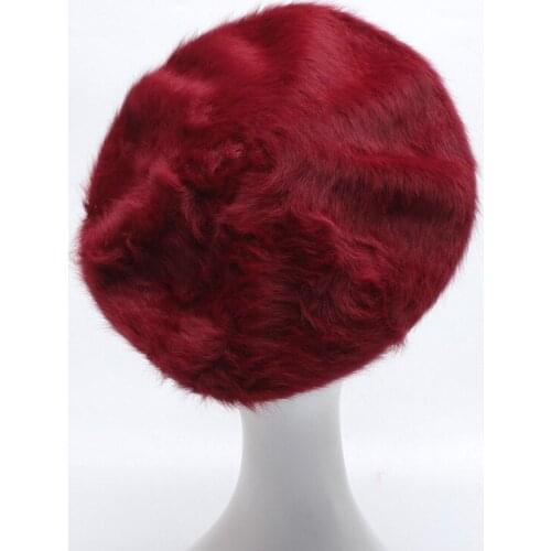 2017 Autumn And Winter New Style WOMENS Encryption Rabbit Hair Beret Solid Color Fur Hat