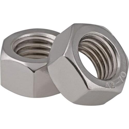 Hex Nuts DIN934 M1.0 M1.2 M1.4 M1.6 M2 M2.5 M2.6 M3 M3.5 M4 M5 M6 M8~M33 304 Stainless Steel Hexagon Nut Screw Nuts