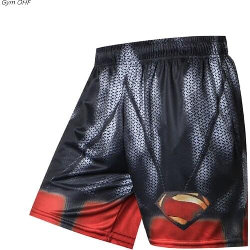 Short MMA Trend Super Hero 3D Pocket Zip Boxing Shorts Men Gym Fitness Training Sport Men Shorts Outdoors Comfortable Short Pant