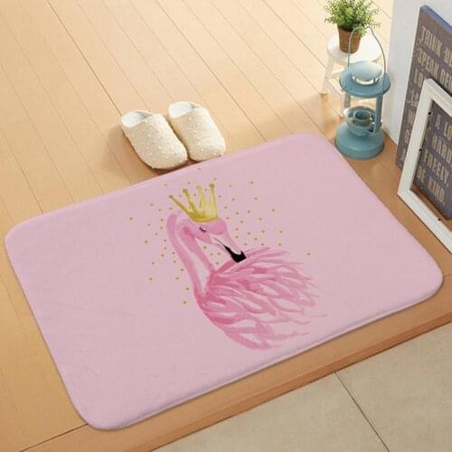 Stylish Flamingo Kitchen Bathroom Anti-slip Doormat Carpet Floor Mat Home Decor