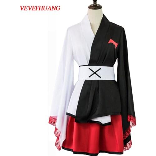 VEVEFHUANG Danganronpa Cosplay Anime Junko Enoshima Emboitement Inushio Kimuchi Dangan Ronpa Trigger Happy Havoc Cosplay Costume