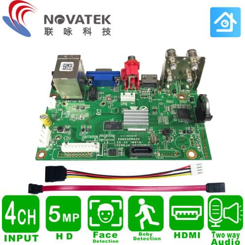 XM DVR 4 channels 6 In 1 H.265+ 5MP NT98321 Ahd Dvr Board Face Detection Analog Network Input Xmeye ONVIF Video Surveillance