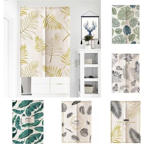 Japanese Bedroom Kitchen Partition Curtain Shower Toilet Blackout Curtain Half Panel Geomantic Curtain