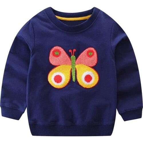 ZWF246 Toddler Baby Boys Girls Clothes Cartoon Cute Print Boys Hoodies Cute Child Sweatshirt Sweatshirts For Boy&Girl Clothes