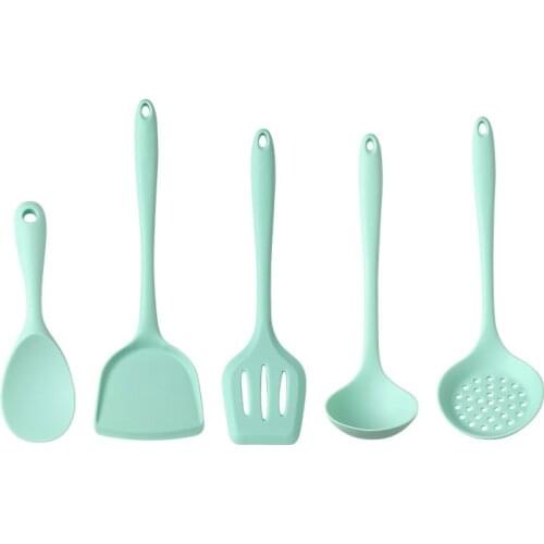 JANKNG 1PC Pink Silicone Heat-Resistant Spatula Soup Spoon Shovel Turner Strainer Kitchen Utensil Cooking Tools Kitchenware